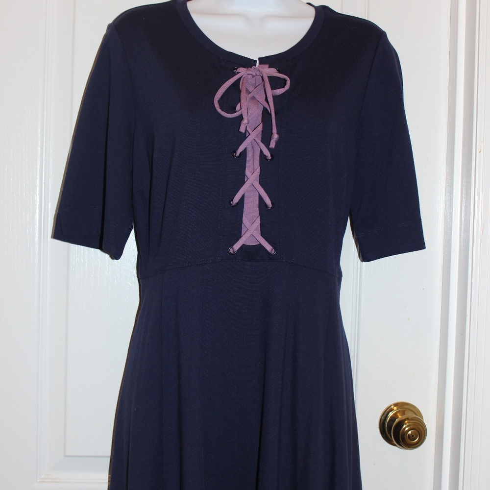 Brand New Anthropologie Navy Dress Women's Medium